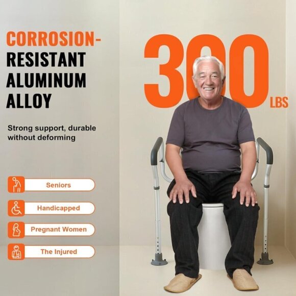 Toilet Safety Frame‎ Adjustable Legs By Vevor - Picture 8 of 11